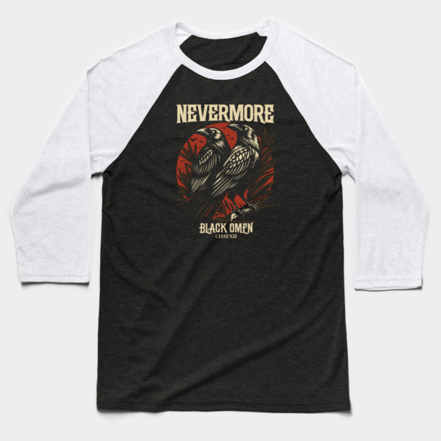 NEVERMORE Baseball T-Shirt by artslaves