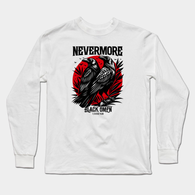 NEVERMORE Long Sleeve T-Shirt by artslaves