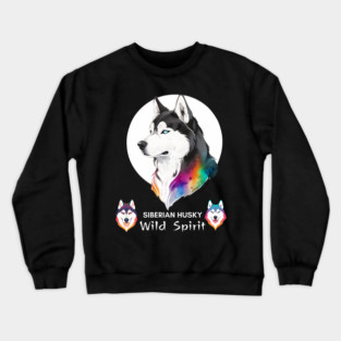 Siberian husky gift: Wild Spirit, Father's day gifts, Snow Adventurer, Winter Wolf, Siberian Husky Art, Siberian Husky gift, Crewneck Sweatshirt