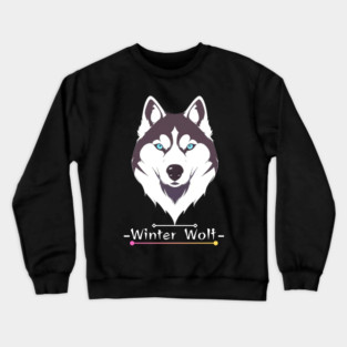 siberian husky gift: Winter Wolf, Father's day gifts, Wild Spirit, Snow Adventurer, Siberian Husky Art, Siberian Husky gift, Crewneck Sweatshirt