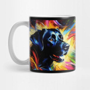 Black Labrador Retriever Acrylic Art Mug