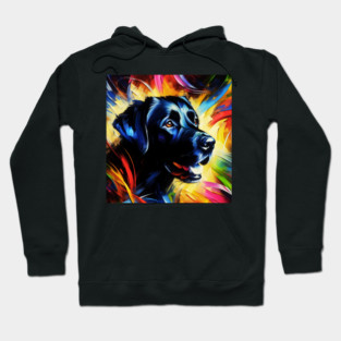 Black Labrador Retriever Acrylic Art Hoodie