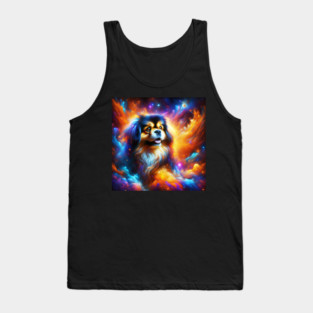 Outer Space Celestial Tibetan Spaniel Tank Top