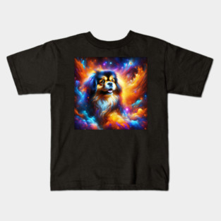 Outer Space Celestial Tibetan Spaniel Kids T-Shirt