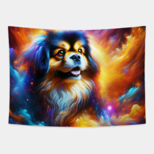Outer Space Celestial Tibetan Spaniel Tapestry