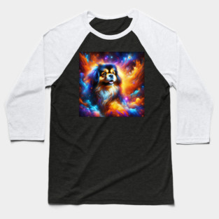 Outer Space Celestial Tibetan Spaniel Baseball T-Shirt