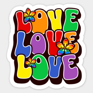 Rainbow Love Sticker