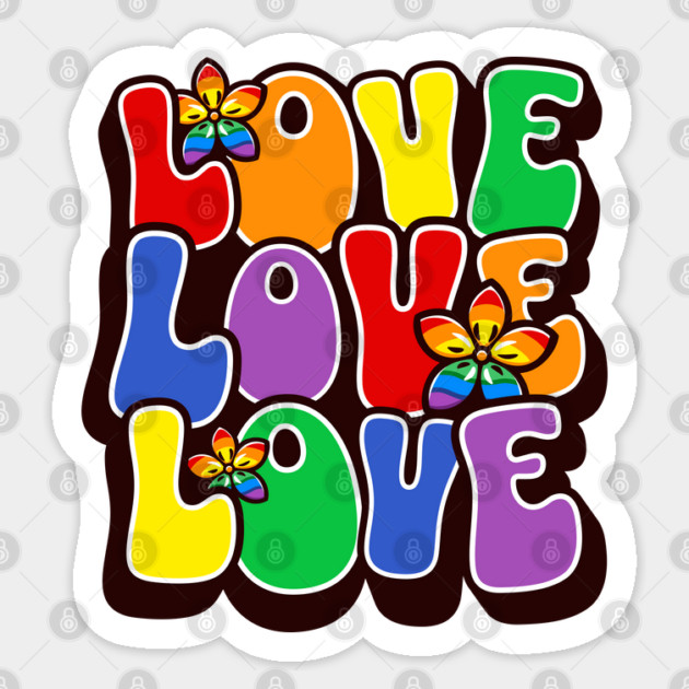 Rainbow Love Sticker by HolidayBug