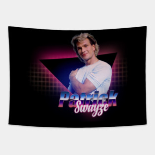 Patrick Swayze - Retro 80s Styled Fanart Design Tapestry