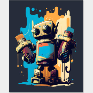 Tag Team: Graffiti Bot's Double Marker Magic Posters and Art