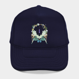 Golden Fairy Circle With Flowers And Crystals Hat