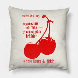 Sarah Records /// Cherries Flyer Design Pillow