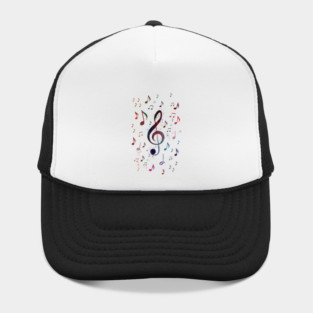 Music notes art Hat