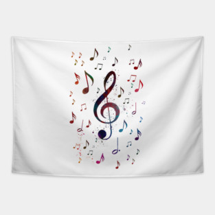 Music notes art Tapestry