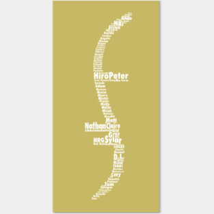 Heroes Names Helix INVERTED Posters and Art