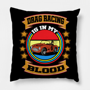 drag racing Pillow