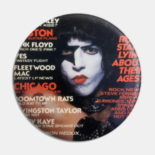 Hit Parader, Kiss Magazine Cover Pin