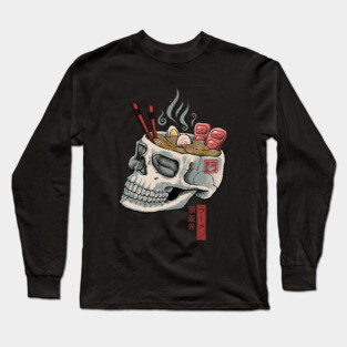 Ramen Skull Long Sleeve T-Shirt