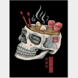 Ramen Skull Posters and Art