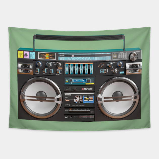 Vintage Boombox Ghettoblaster Tapestry by The WYLD Tribe