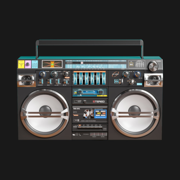 Vintage Boombox Ghettoblaster by The WYLD Tribe