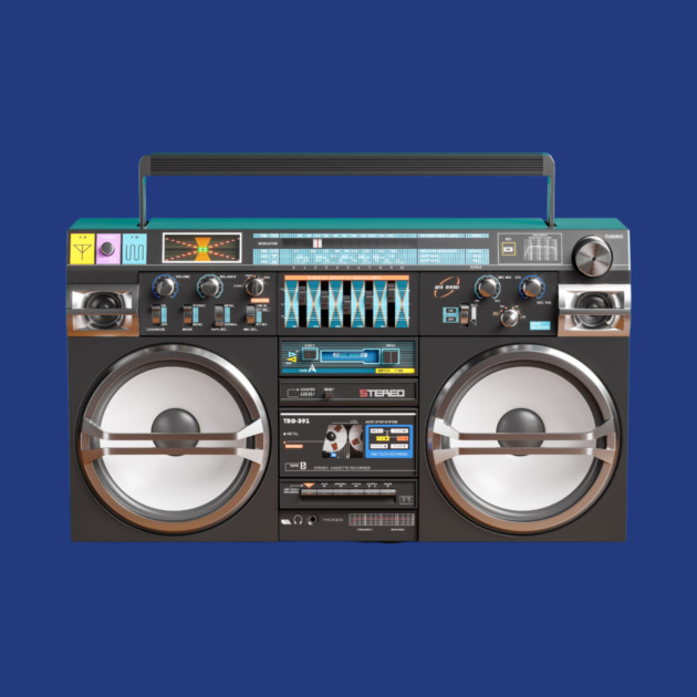 Vintage Boombox Ghettoblaster by The WYLD Tribe