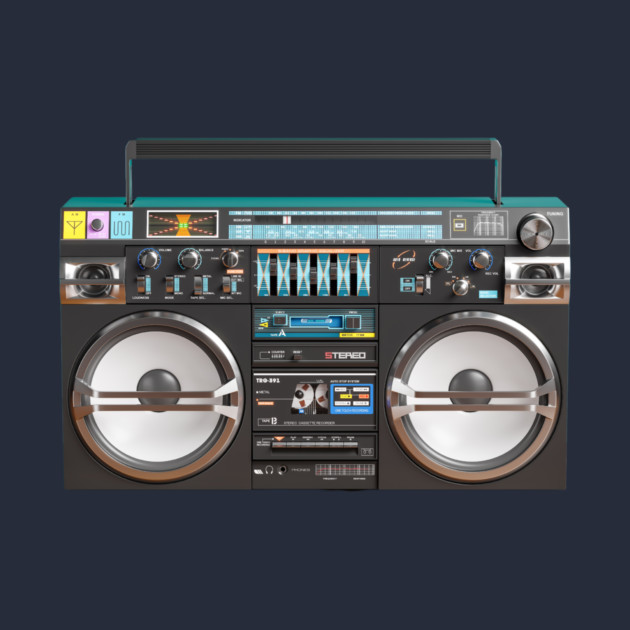 Vintage Boombox Ghettoblaster by The WYLD Tribe