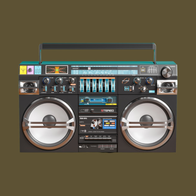 Vintage Boombox Ghettoblaster by The WYLD Tribe