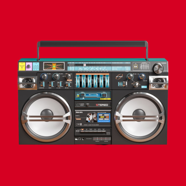 Vintage Boombox Ghettoblaster by The WYLD Tribe