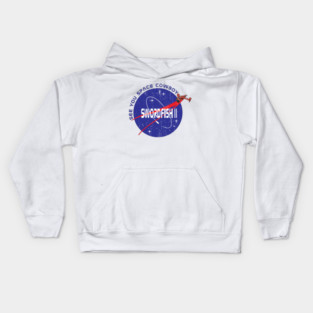 Cowboy bebop, Vintage nasa logo (parody) Kids Hoodie