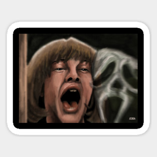 Scream "Bonus Round" Casey Becker/Ghostface painting (digital) Sticker