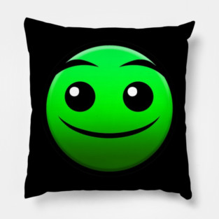 Geometry Dash Green Pillow