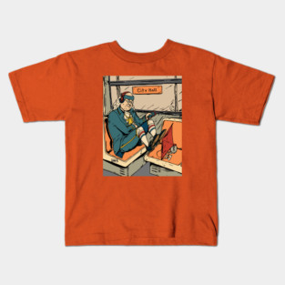 Orange Line Ben Kids T-Shirt