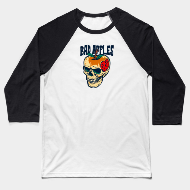 BAD APPLES Baseball T-Shirt by artslaves