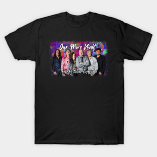 Band Portrait and Logo - One More Night T-Shirt