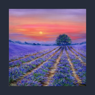 Lavender Fields at Sunset T-Shirt