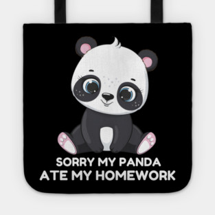 Sorry My Panda Ate My Homework Tote