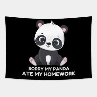 Sorry My Panda Ate My Homework Tapestry