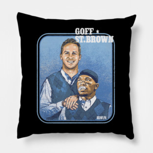 Jared Goff & Amon-Ra St. Brown Detroit Step Brothers Pillow