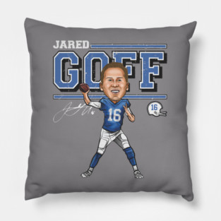 Jared Goff Detroit Cartoon Pillow