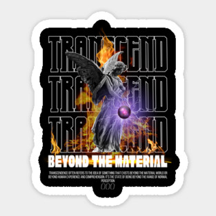 Transcend T-Shirt: Angel Statue with Crystal Ball Sticker