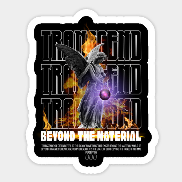 Transcend T-Shirt: Angel Statue with Crystal Ball Sticker by Designed By Marty
