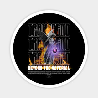 Transcend T-Shirt: Angel Statue with Crystal Ball Magnet