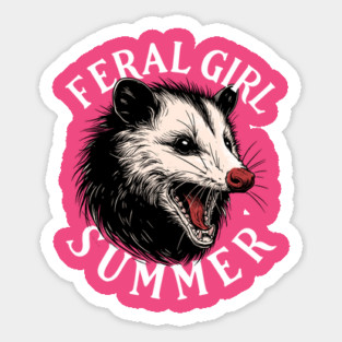 Feral Girl Summer Sticker