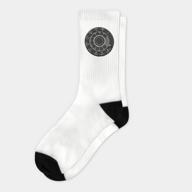 Retro Rotary Dial Phone Socks by GoshWow®