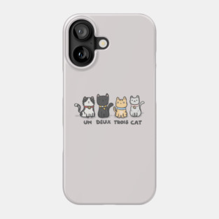 Un Deux Trois Cat Phone Case