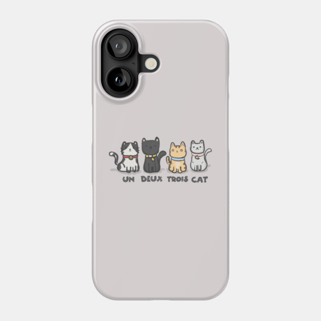 Un Deux Trois Cat Phone Case by The WYLD Tribe