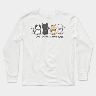 Un Deux Trois Cat Long Sleeve T-Shirt