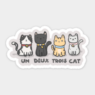 Un Deux Trois Cat Sticker