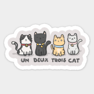 Un Deux Trois Cat Magnet